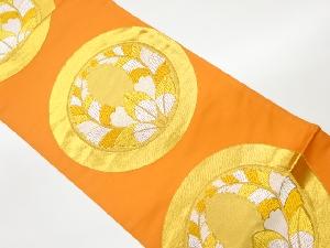 リサイクル　丸に上がり藤模様織出し袋帯